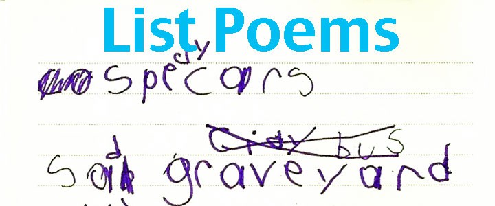 ¿Cómo escribo un poema de lista?