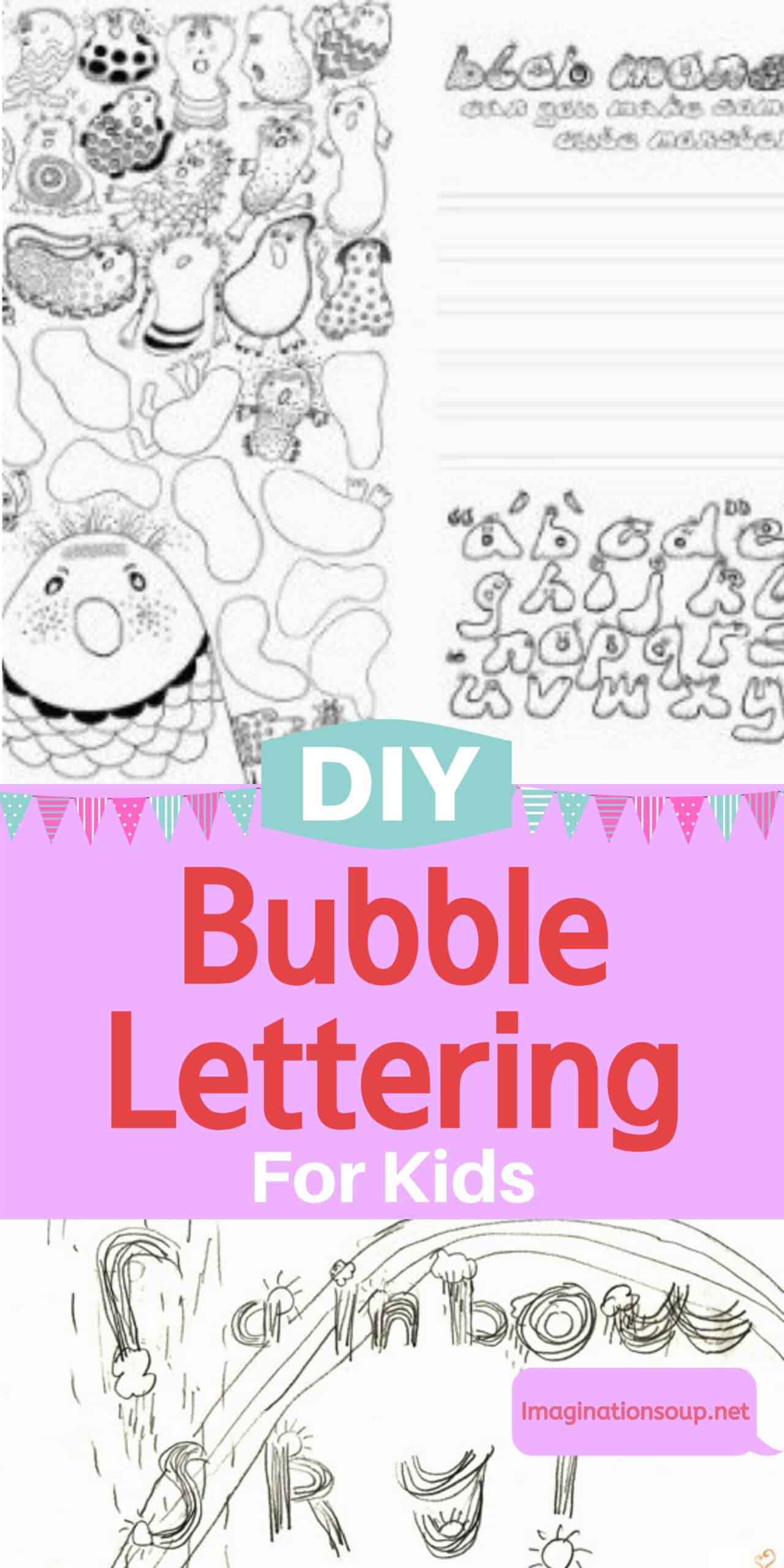 La escritura con burbujas (letras) motiva a los niños (principalmente) a escribir