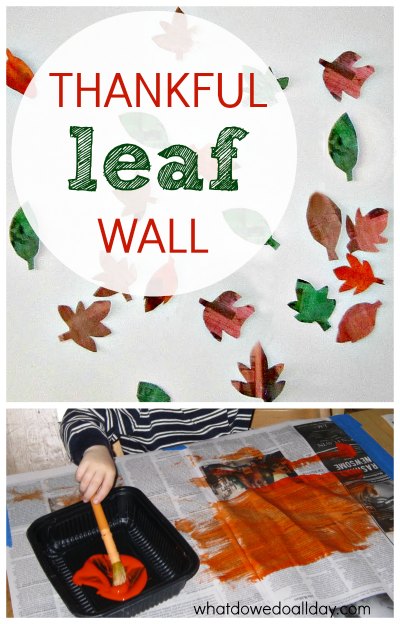 Alternativa al árbol agradecido: una pared de hojas