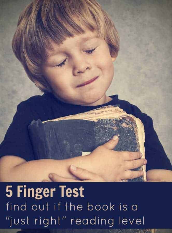 La prueba de los cinco dedos ayuda a los niños a elegir un libro