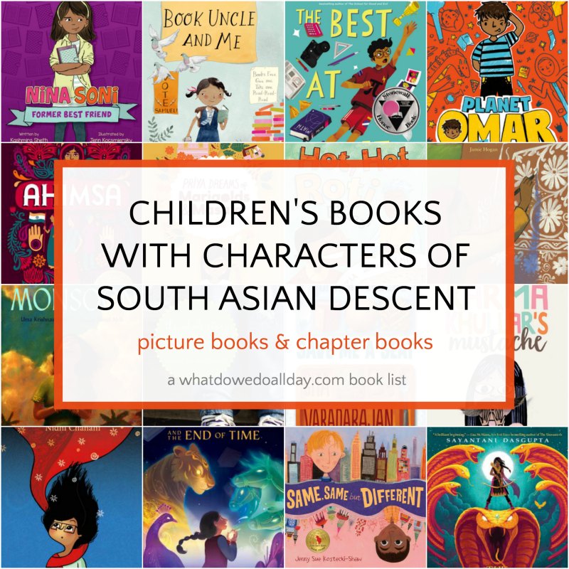 Libros infantiles con personajes de ascendencia india y del sur de Asia.